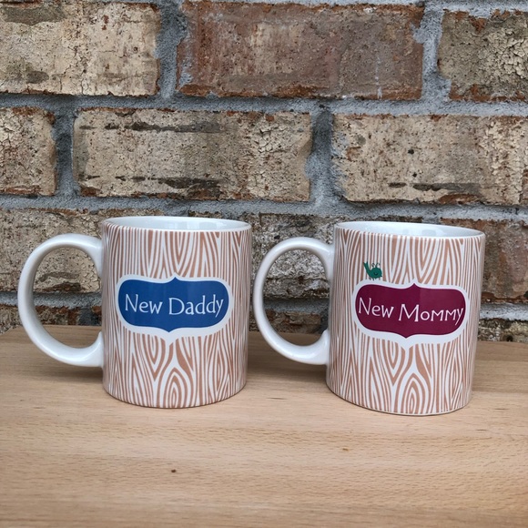 New Mommy & New Daddy Set 2 Coffee Mugs With Psalm 3:5 Bible Verse DaySpring - Picture 2 of 11